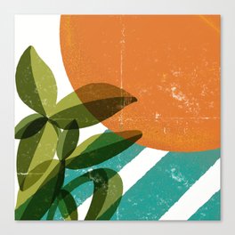 Sun & Leaves Canvas Print