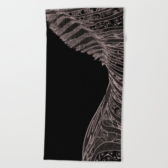 Gorgeous Abstract Zebra Flowers Design Beach Towel