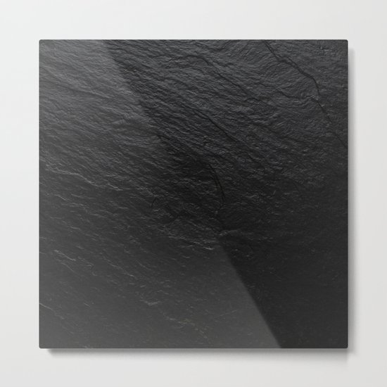 Black Slate Metal Print