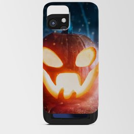 Spooky Halloween Pumpkins in Forest iPhone Card Case