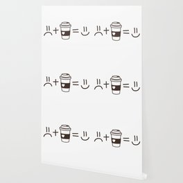 Sad Face Plus Coffee Equals Happy Face Wallpaper