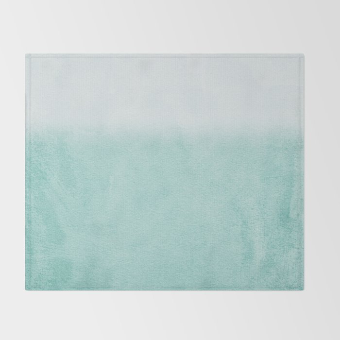 Fading Aqua Throw Blanket By Monikastrigel Society6