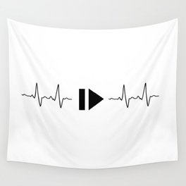 Music and heart pulse Wall Tapestry