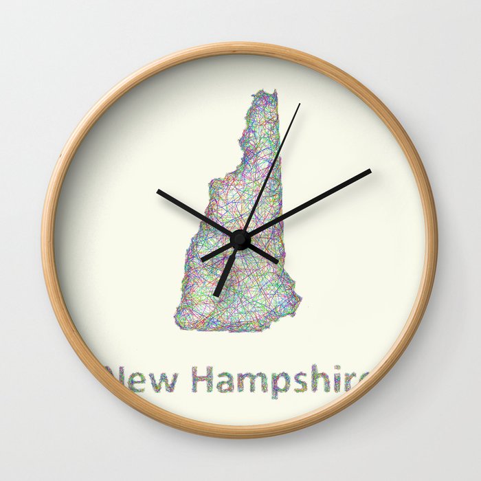 New Hampshire map Wall Clock