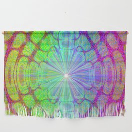 Colorful Psychedelic Abstract Fractal Pattern  Wall Hanging