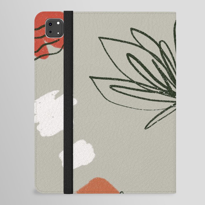 Orange Garden 2 - Minimal Contemporary Abstract iPad Folio Case