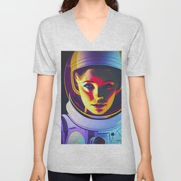 Astro Girl V Neck T Shirt