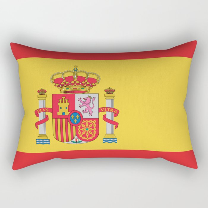 Spain Flag Print Spanish Country Pride Patriotic Pattern Rectangular Pillow