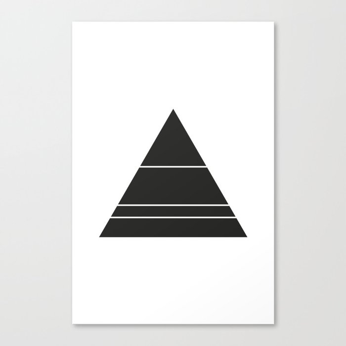 Minimal Black Triangle Canvas Print