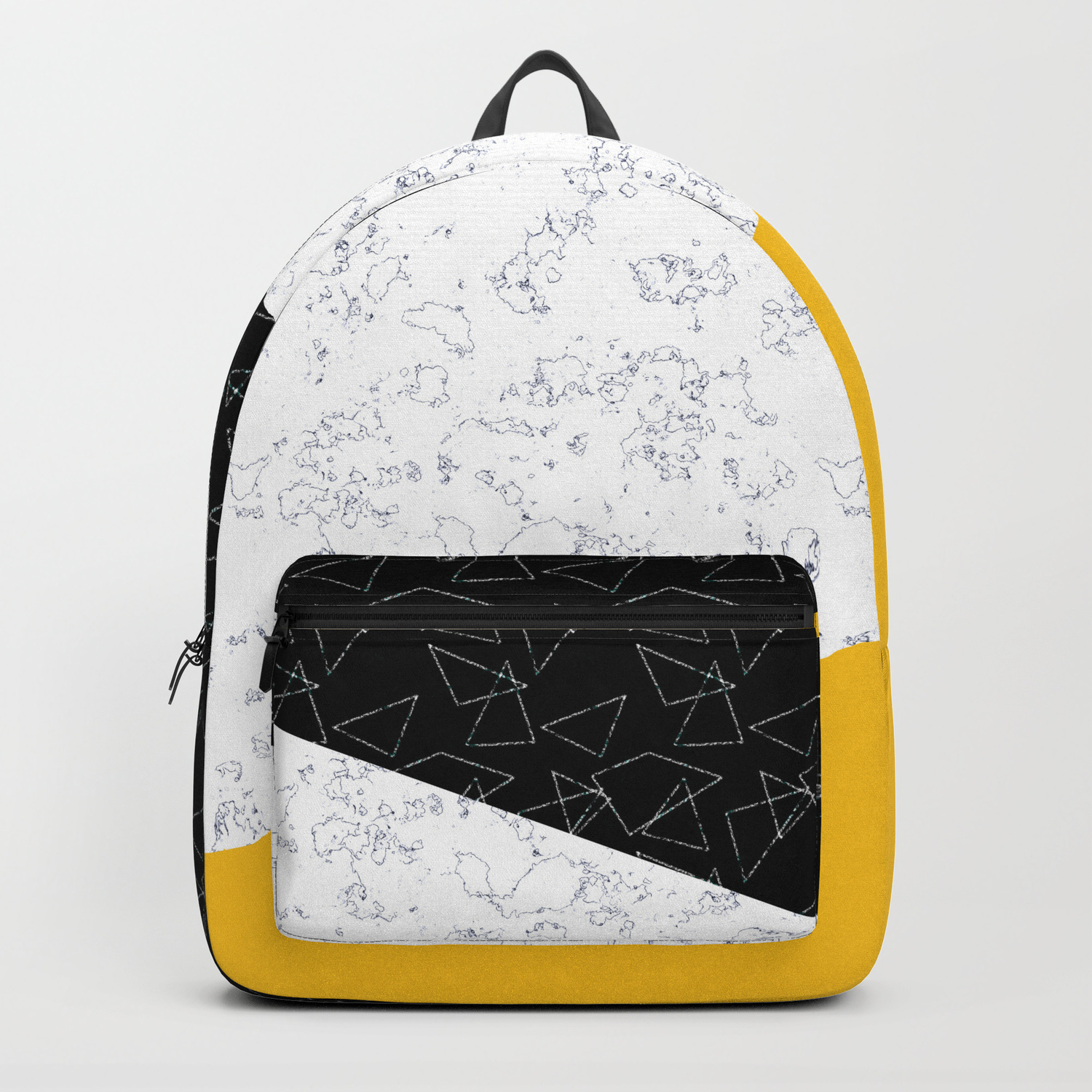 black flap backpack