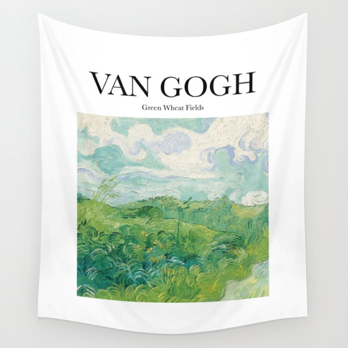 Van Gogh - Green Wheat Fields Wall Tapestry