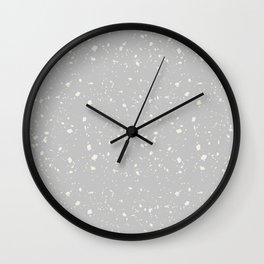 Light Grey Terrazzo Seamless Pattern Wall Clock