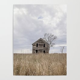 Abandoned 49 Poster | Color, Southdakota, Land, House, Photo, Architecture, Landscape, Sky 