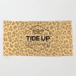 Tide Up Cheetah Beach Towel