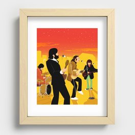 Fab Rooftop Concert Recessed Framed Print