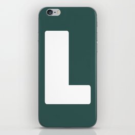 L (White & Dark Green Letter) iPhone Skin