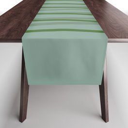 Green Imperfect Rainbow Arch Lines Table Runner