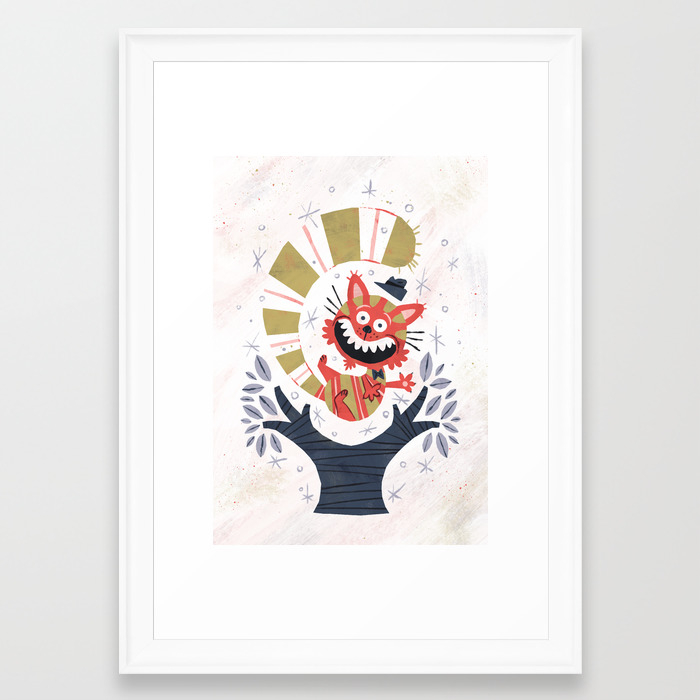 Cheshire Cat Alice In Wonderland Framed Art Print By