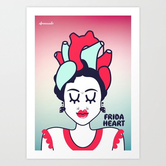 Frida Heart Art Print