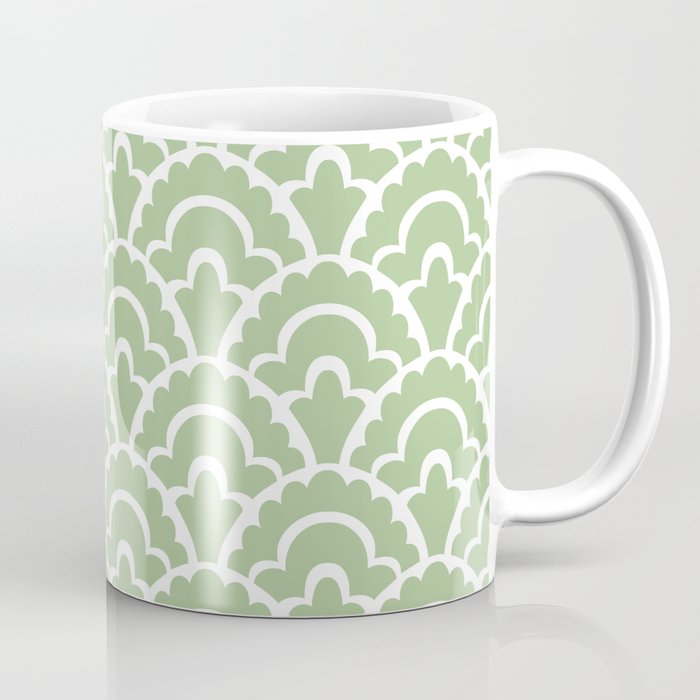 Fan Pattern Nile Green 113 Coffee Mug