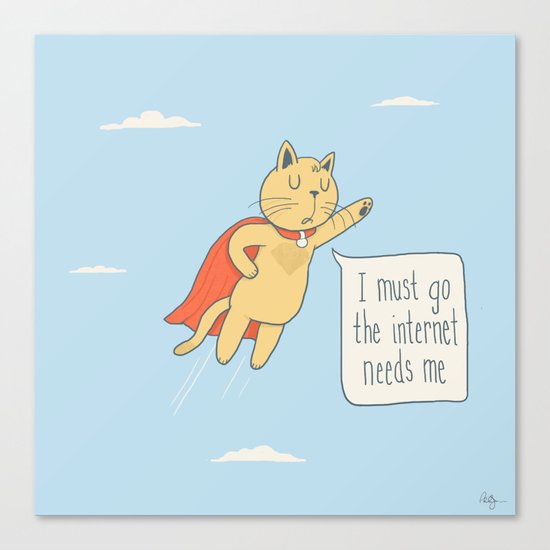 Internet Cat Canvas Print