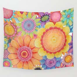 Crayon Garden Wall Tapestry