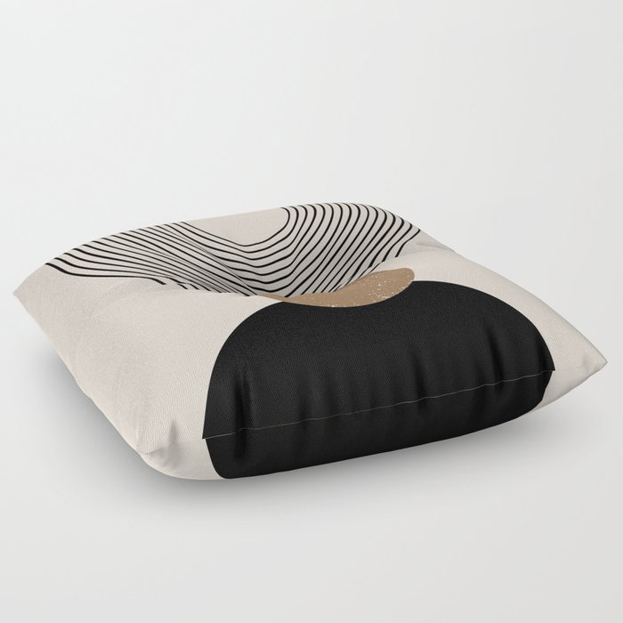 Mid Century Modern Abstract Art 10 Floor Pillow