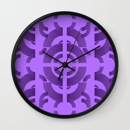 Purple Rainbow Arches Wall Clock