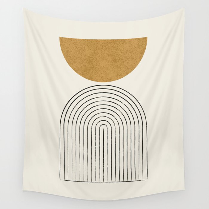 Arch Balance Gold Wall Tapestry