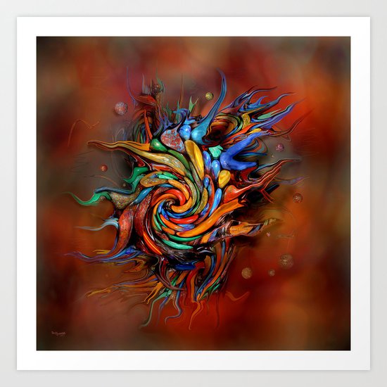 Abstract wash Art Print