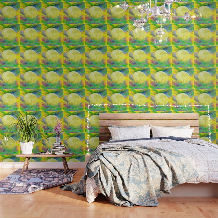 Moon Visions At Sea Oil Painting Wallpaper By Saundramyles Society6
