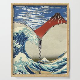 Mt. Fuji and the Wave Serving Tray