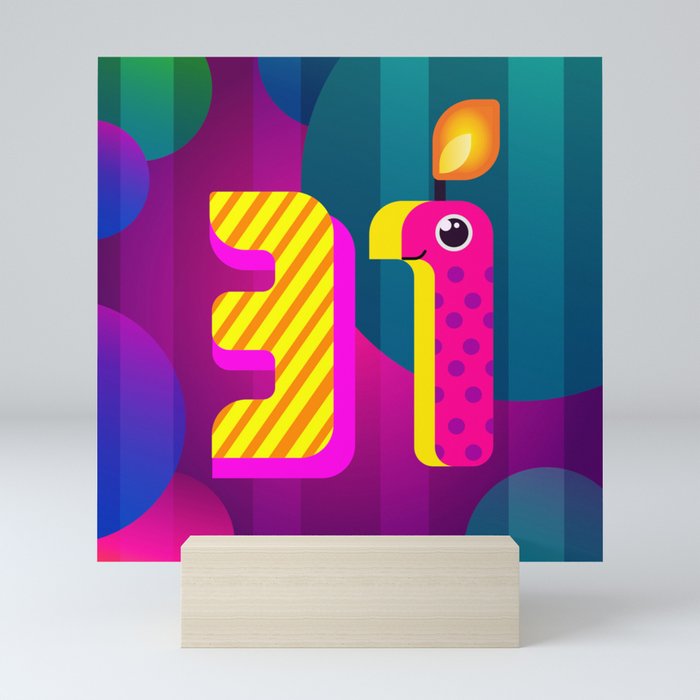 31th birthday card Mini Art Print