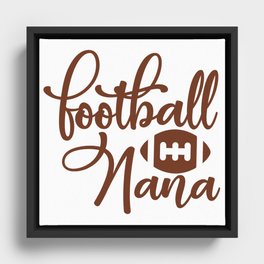 Football Nana Framed Canvas