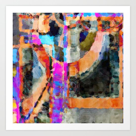 Artful Spirit Mosaic Colorful Geometric Abstract Art Print