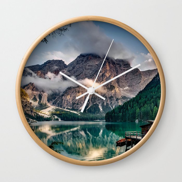 Italy mountains lake Wall Clock