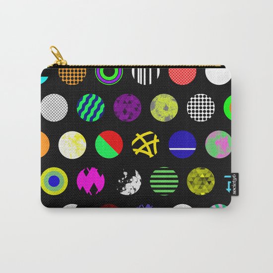 Eclectic Circles - Abstract collage of random, colourful, bold, eclectic circles Carry-All Pouch