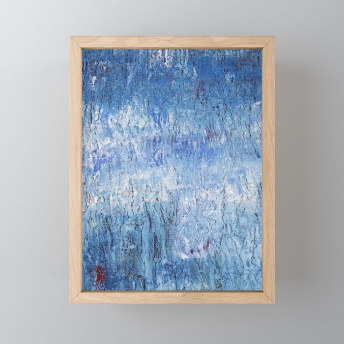 Texture of Blue Framed Mini Art Print