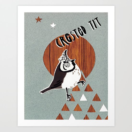 Crested tit! Art Print