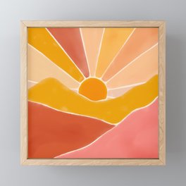 Wonderful Sunset Boho Framed Mini Art Print