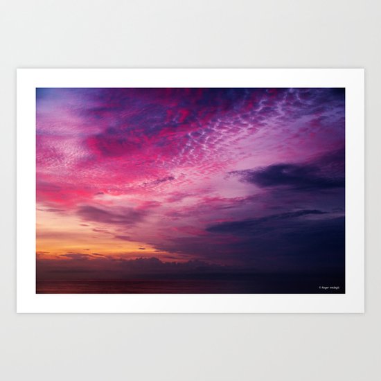 Red Sky Sunrise Art Print