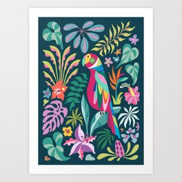 Tropical Parrot Art Print