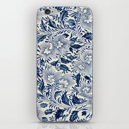 Antique Blue and White Floral China Pattern iPhone Skin