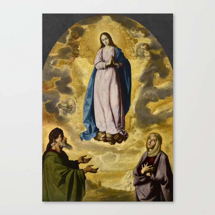 The Immaculate Conception with Saint Joachim and Saint Anne by Francisco de Zurbaran Canvas Print