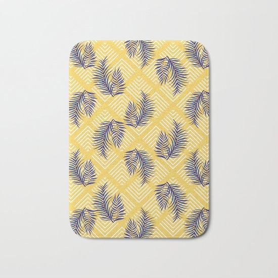 Geometries & Blue Palms #society6 #decor #buyart Bath Mat