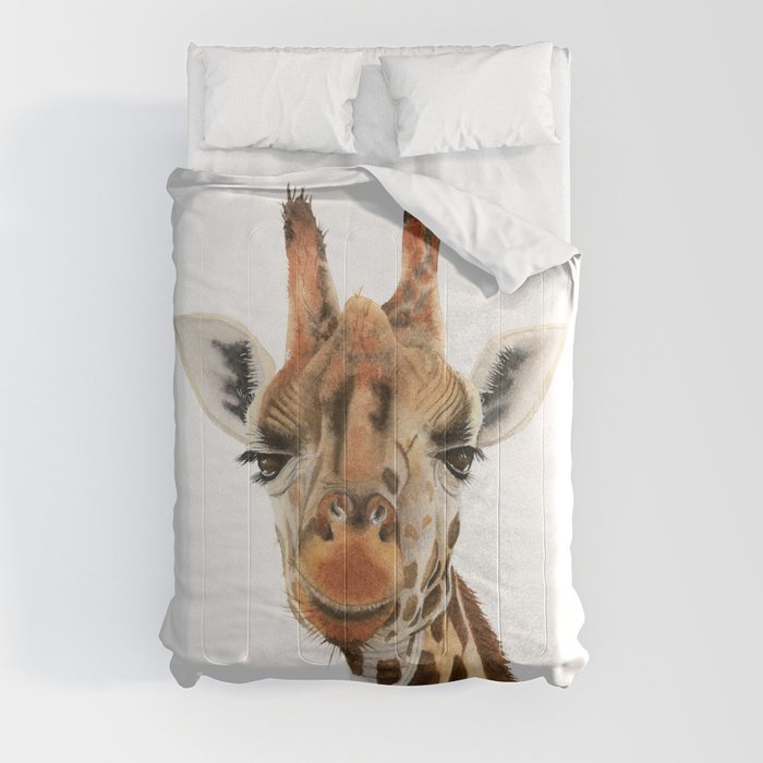 Watercolour Giraffe Comforter
