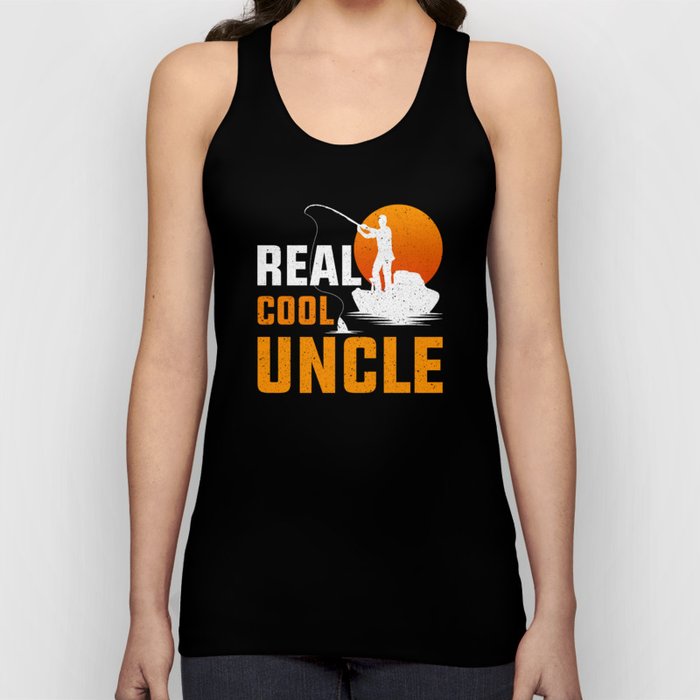 Real Cool Uncle Fisher Fishing Rod Fishing Bait Fish Design Tank Top by  Peppersalt