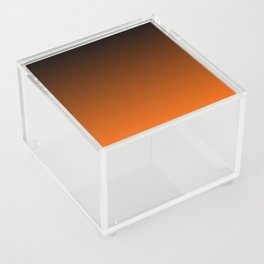 Autumn Burnt Orange And Black Gradient Ombre Pattern Acrylic Box