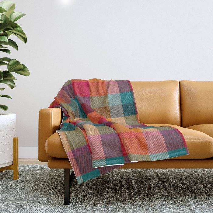 Multi coloured fleece clearance throw