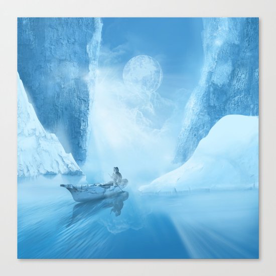 white landscape Canvas Print